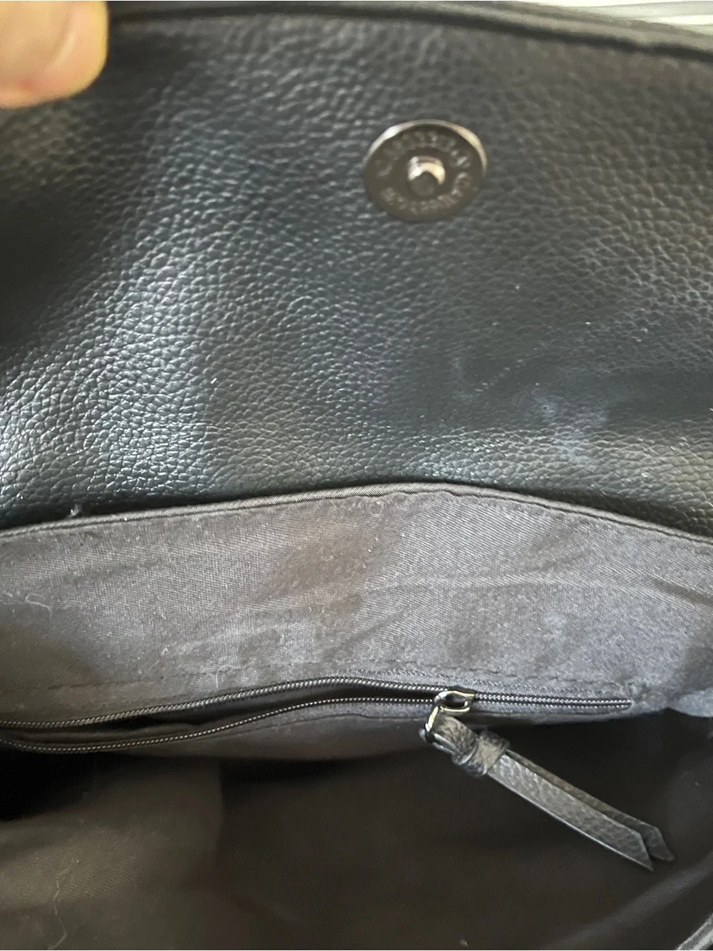 Botkier Black Pebbled Leather Mini Backpack with Interior Zip Pocket